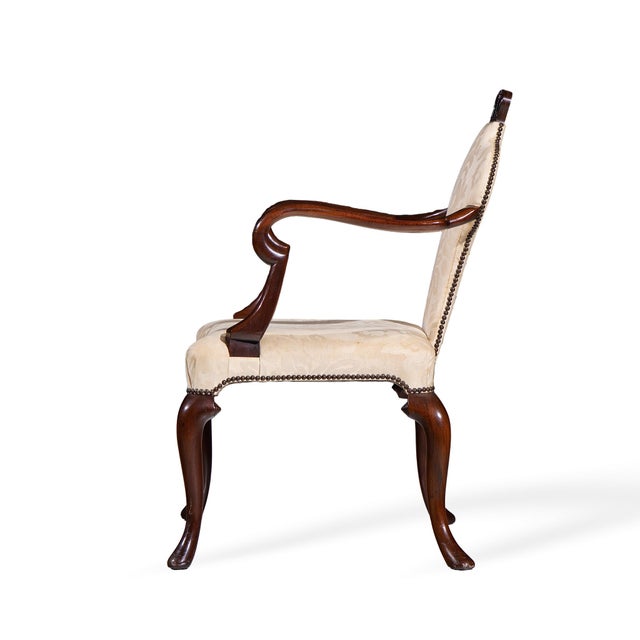 Baker Furniture Company Baker Stately Homes Queen Anne Crown Chair For Sale - Image 4 of 10