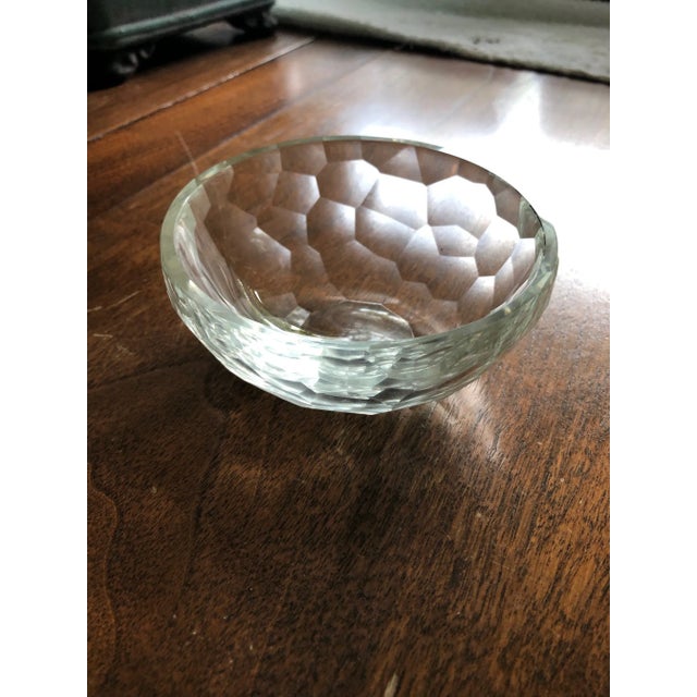 Honeycomb Crystal Saks Fifth Avenue Bowl For Sale - Image 6 of 16