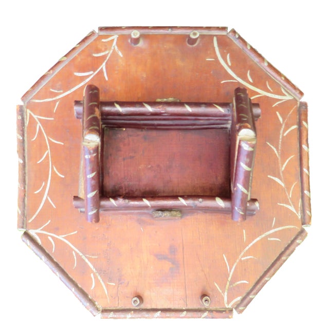 Wood Adirondack Folk Art Bentwood Twig Accent Table For Sale - Image 7 of 8