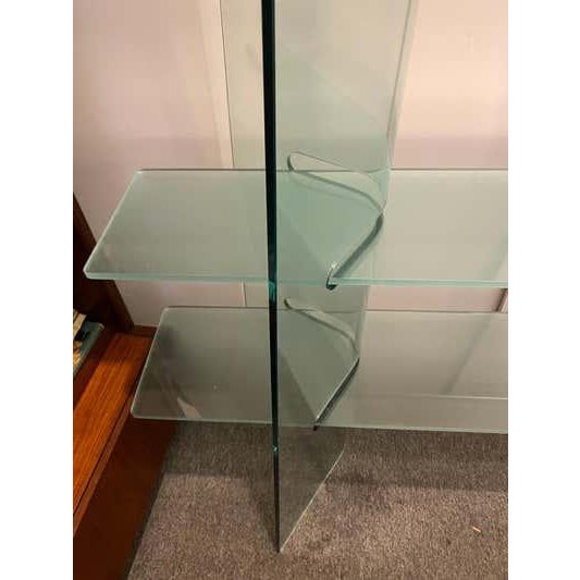 Italian Molded Glass Adjustable Free-Standing Shelf For Sale In Philadelphia - Image 6 of 9
