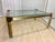 1970s Mid-Century Modern Regency Brass and Beveled Glass Coffee Table For Sale - Image 9 of 9