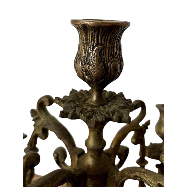 Pair of Mid-Nineteenth Century Bronze Rococo Candelabras For Sale In Washington DC - Image 6 of 11