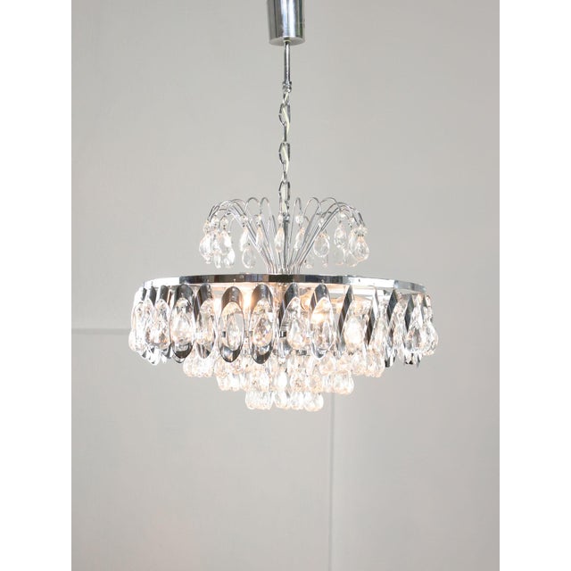 Vintage Viennese Crystal Chandeliers, 1970s, Set of 2 For Sale - Image 5 of 18