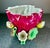 Art Nouveau Majolica Fruit & Flower Themed Planter Bowl For Sale - Image 3 of 7