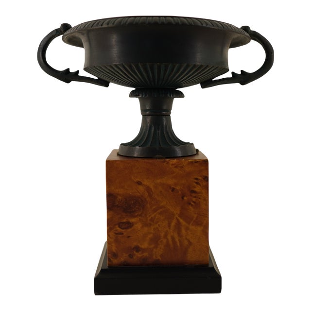 Vintage San Pacific Neoclassical Style Bronze Tazza For Sale