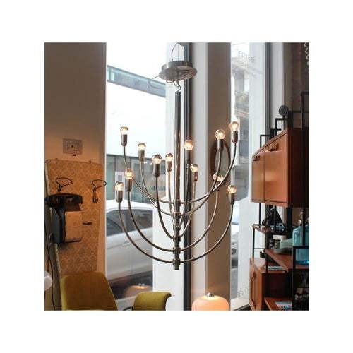 12-Light Chandelier by Vico Magistretti for Oluce, 2000s For Sale - Image 3 of 15