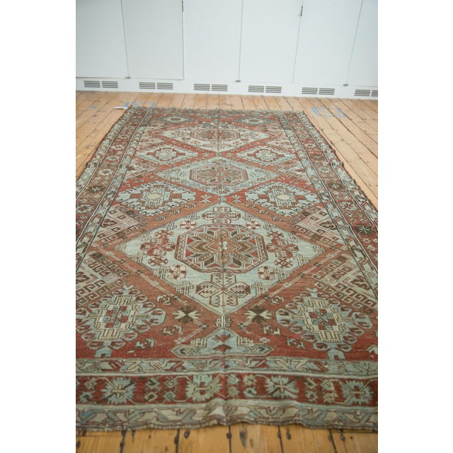 Vintage Distressed Soumac Design Rug - 6'4" X 11'8" For Sale - Image 4 of 11