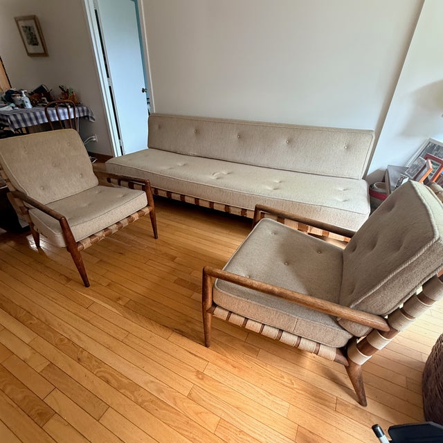 Mid-Century Modern A Pair of t.h. Robsjohn-Gibbings Lounge Chairs For Sale - Image 3 of 13