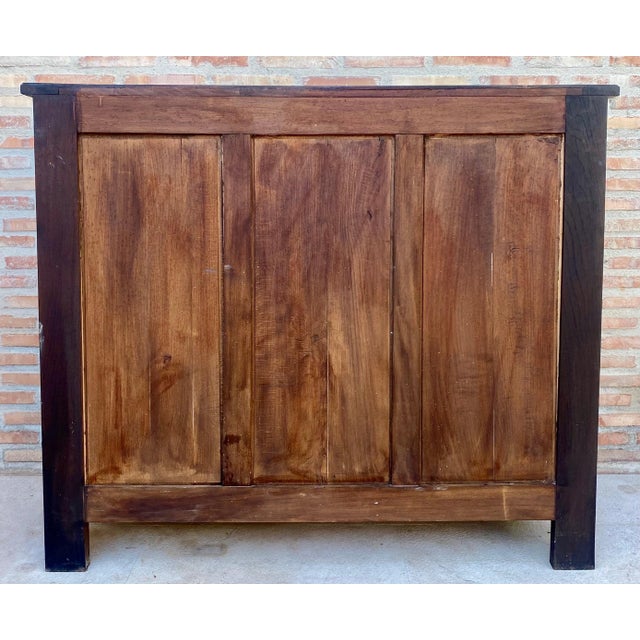 Spanish Carved Oak Cabinet with Geometric Panels, Early 20th Century For Sale - Image 15 of 15