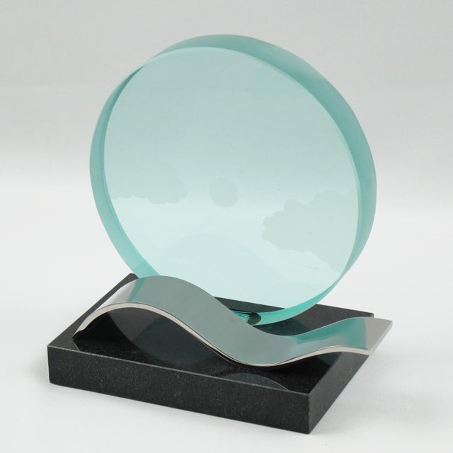 Modernist Bookends Black Granite and Glass Slab, circa 1980 For Sale In Atlanta - Image 6 of 8