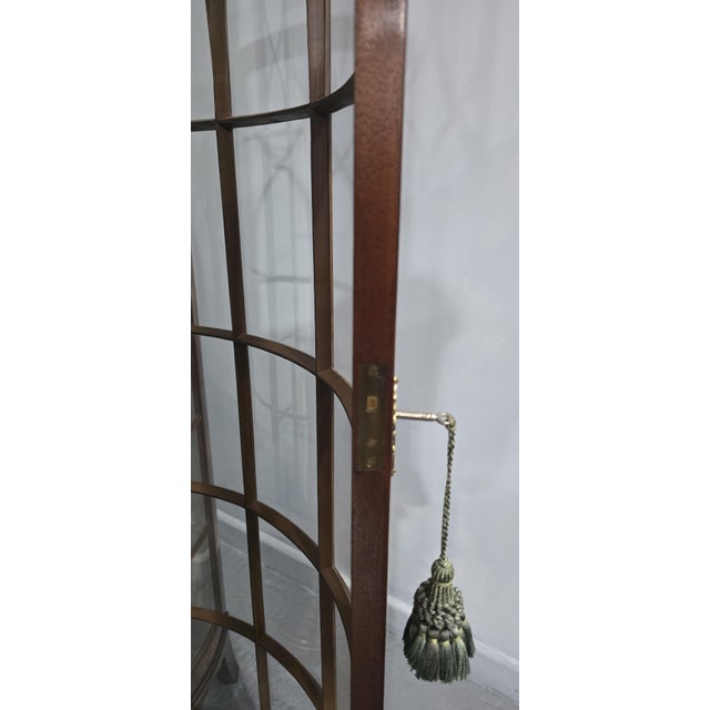 Mahogany Demi-Lune Display Cabinet, 1920s For Sale - Image 10 of 11