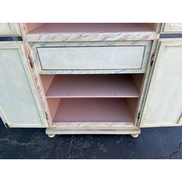 Late 20th-Century Hand-Painted Botanical Cabinet For Sale In San Francisco - Image 6 of 17