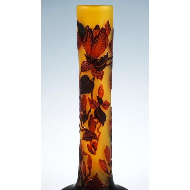 Art Nouveau Cameo Single Vase by Emile Galle, France, 1900s For Sale - Image 3 of 6
