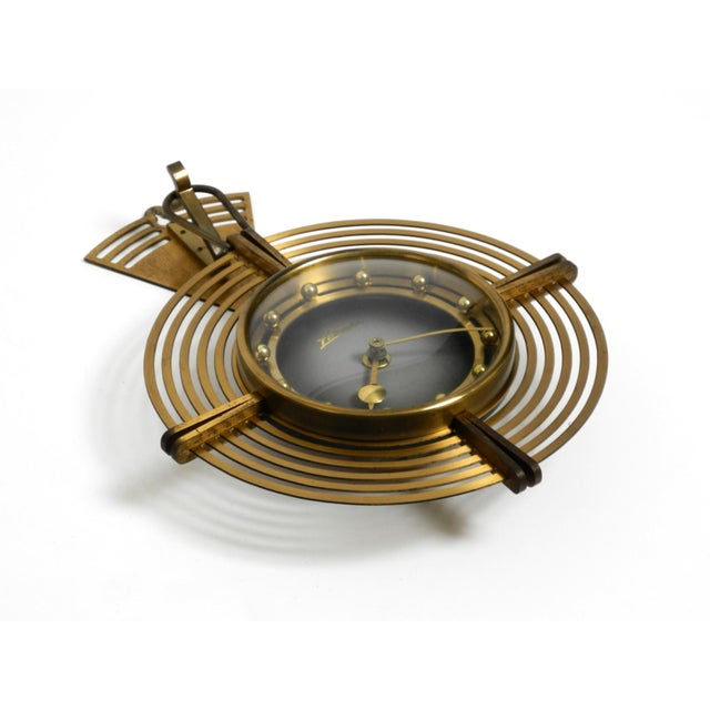 Mid-Century Modern Wall Clock in Brass from Atlanta, 1950s For Sale - Image 17 of 18