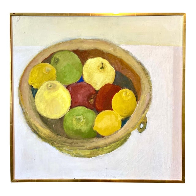 Apple Still Life Oil Painting Betsy Podlach American Post Feminist Modernist Art For Sale