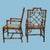English Pair of Fretwork British Colonial Arm Chairs For Sale - Image 3 of 7