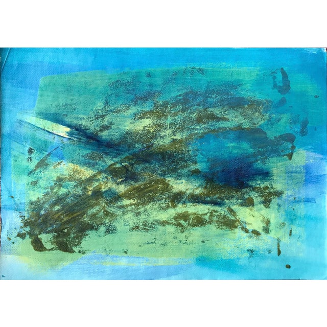 Patricia Zippin "Pond Water 1" 1980s Abstract Original Painting For Sale In Dallas - Image 6 of 6