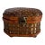Woven Hinged Box With Brass Detail For Sale