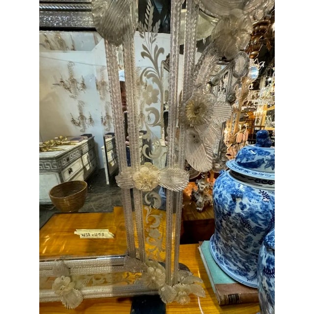 Venetian Etched Glass Mirror For Sale In Dallas - Image 6 of 9