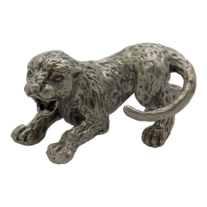 Vintage Italian Handmade Genuine Silver Lion Cub Figurine Miniature Sculpture