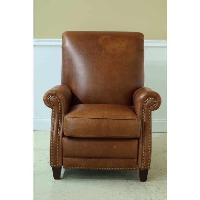 Hancock & Moore Brown Leather Recliner Chair Chairish