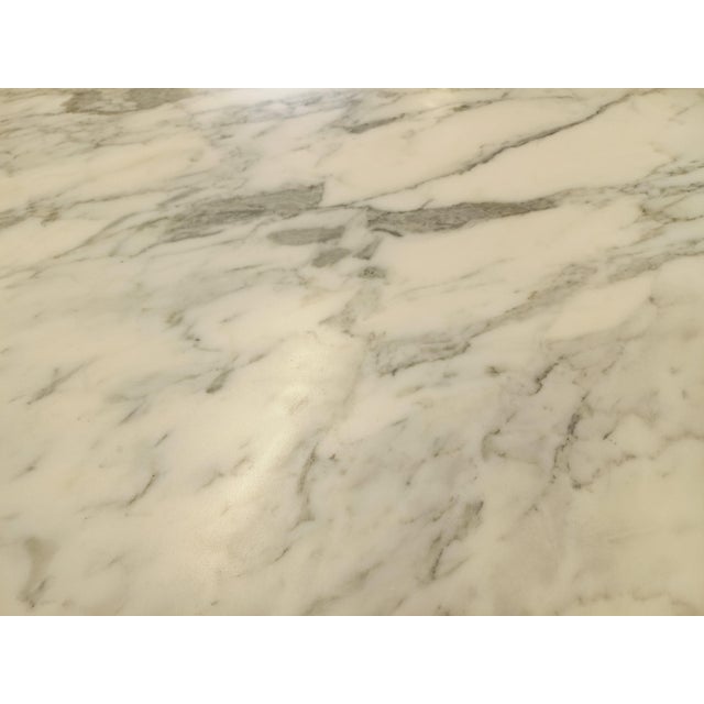 Vintage Round Dining Table in White Marble and Chrome Metal, 1970s For Sale - Image 14 of 17