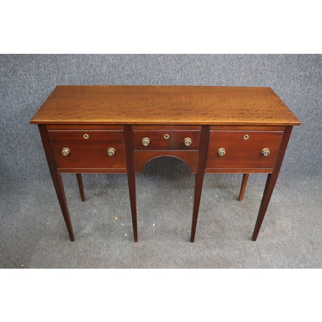 Benchmade Hepplewhite style Huntboard. Made of solid mahogany, 3 drawers , hand dovetailed construction, brass knobs ,...