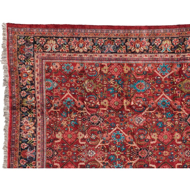 Vintage Mahal Carpet - 11'2" x 13'7" For Sale - Image 11 of 15