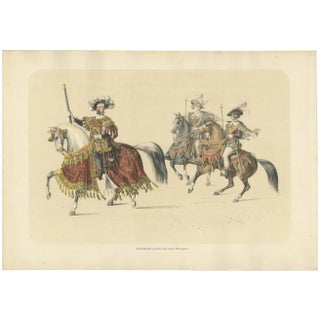 Heinrich Jenny, Bernese Stadthauptmann and His Retinue Grand Cavalcade 1853 Swiss Festival, 1855, Print For Sale