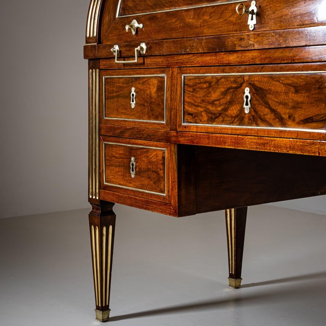 Brown Late 18th Century Roll-Top Bureau, France For Sale - Image 8 of 11