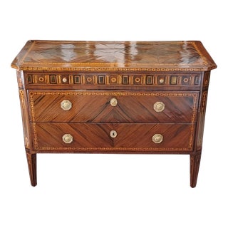 Louis XVI Inlaid Chest of Drawers in Walnut For Sale