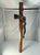 Large Vintage Crucifix: Bronzed Jesus, Carved Wood Cross For Sale - Image 6 of 10