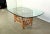 Wood 1970s Mid Century Ficks Reed Glass Top Bamboo and Rattan Base Dining Table For Sale - Image 7 of 7