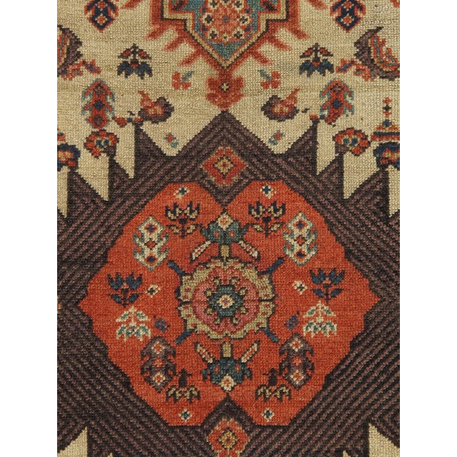 Antique Persian Malayer Carpet, Geometric Design, Ivory, Green, Navy Circa 1890 For Sale In New York - Image 6 of 18