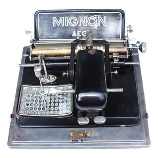 Aeg Mignon Model 4 Index Typewriter with Cyrillic Index, Germany, 1920s For Sale
