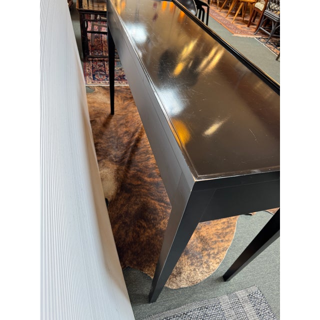 Wood J C Modern Alexander Julian Collection Herringbone Console Table For Sale - Image 7 of 12