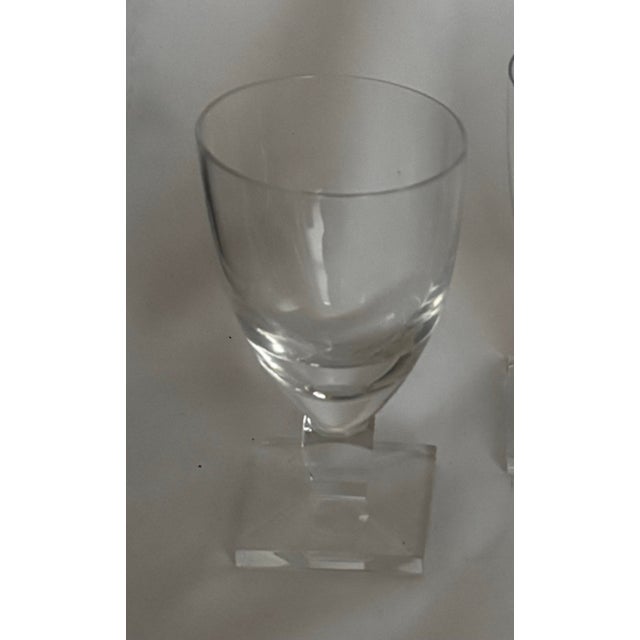 1930s Vintage Orrefors Gustav Adolf Crystal Claret Wine Glasses — Set of 8 For Sale - Image 5 of 7