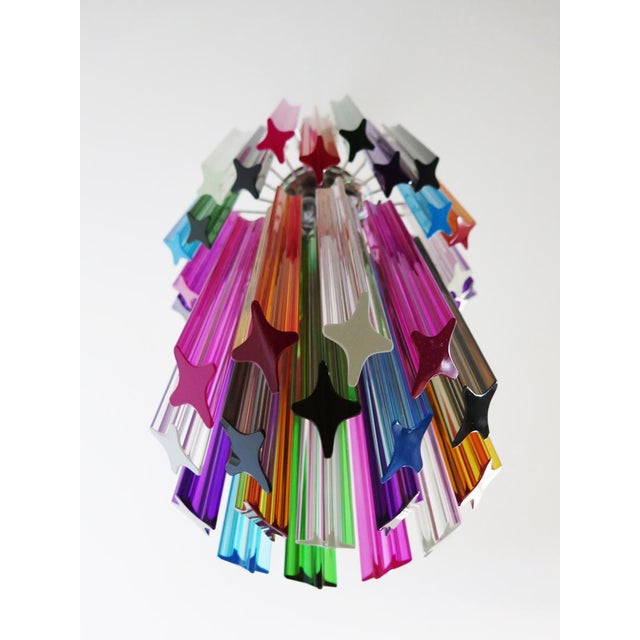 Mid-Century Modern Murano Glass Quadrihedrons Prism Mariangela Pendant, 1980s For Sale - Image 3 of 17