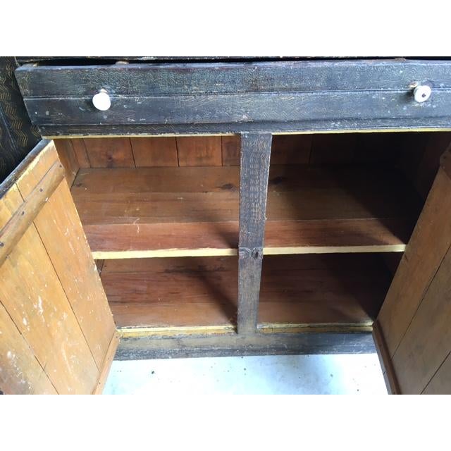 Farmhouse Country Primitive Stepback 1850s Cupboard For Sale - Image 13 of 18