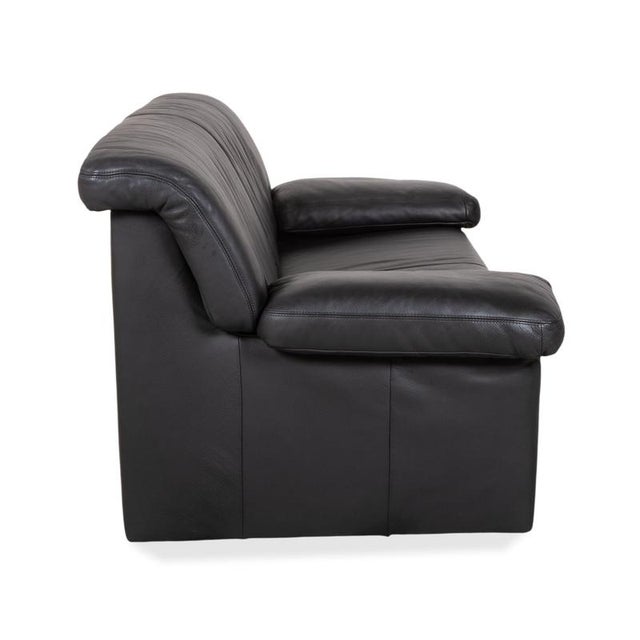 Black Leather Two-Seater Sofa from Koinor For Sale - Image 9 of 12