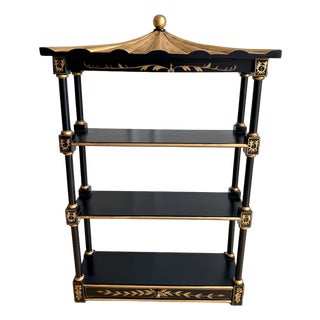 1970s Union National Chinoiserie Pagoda Wall Étagère / Shelf For Sale