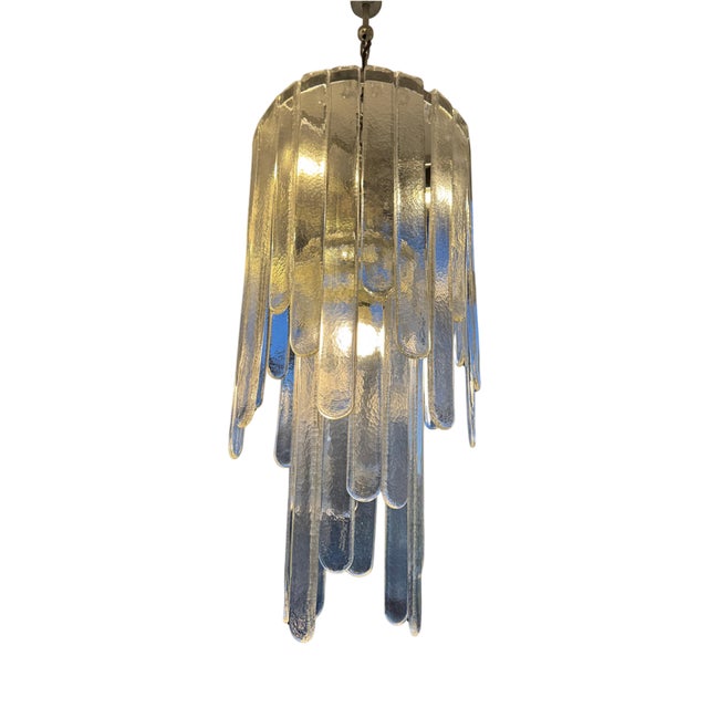 Murano Glass Waterfall Chandelier by Carlo Nason for Mazzega, 1970s For Sale