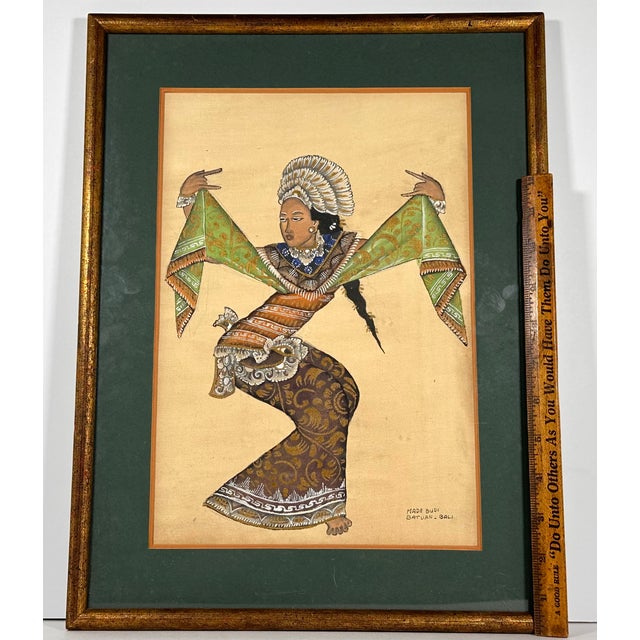 Mid 20th Century I Made Budi Batuan Painting of Balinese Dancer For Sale - Image 13 of 15