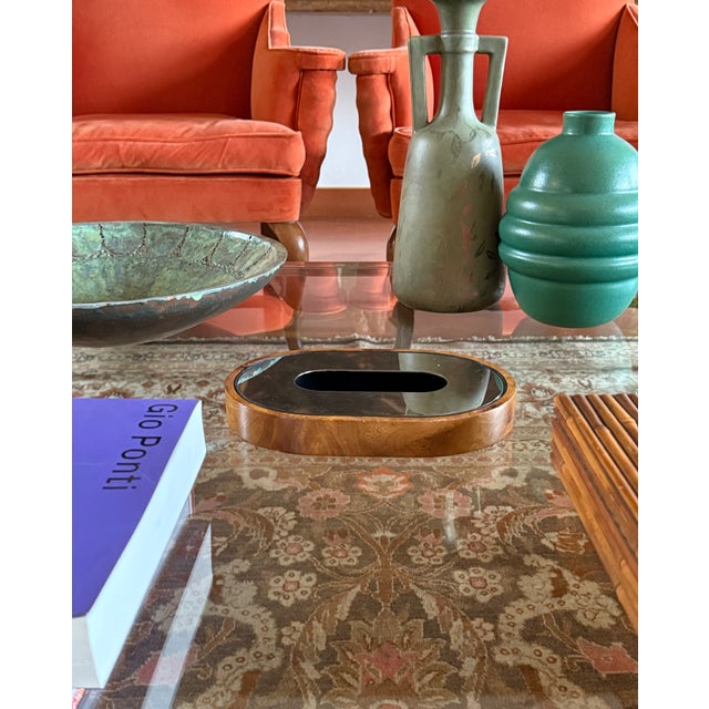 Mid-Century Olive Wood Ashtray, Italy Ca. 1970 For Sale - Image 6 of 17