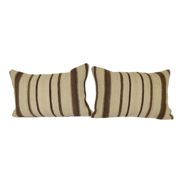 Striped Kilim Pillow Cover - A Pair For Sale