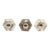 Vintage 0.875 In. Hexagon Glass Cabinet Drawer Knob Set For Sale