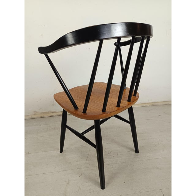 Black Scandinavian Office Chair, 1960s For Sale - Image 8 of 14