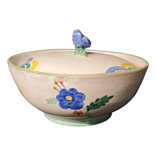 Vintage Vietri Ceramic Tureen, 1920s For Sale