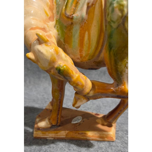 Mid 20th Century Trio of Chinese Tang Dynasty Style Sancai Glazed War Horses For Sale - Image 5 of 18