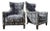 Handsome Cut Velvet Newly Upholstered Club Chairs For Sale